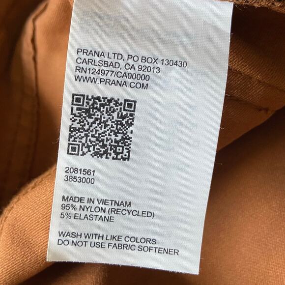 Prana Stretch Zion 5 Pocket Slim Pant Men's 33x32 Tawny Slim Fit Tapered Leg - Picture 4 of 7